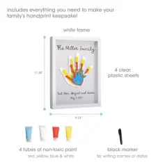 Pearhead Floating Family Handprint Frame Kit - White