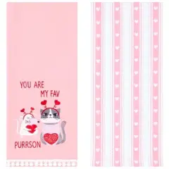 The Lakeside Collection Set of 2 Valentine's Day Embroidered Kitchen Towels