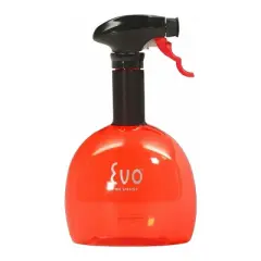 Evo Oil Sprayer Non-Aerosol Bottle for Cooking Oils (2-Pack, 18oz, Red)