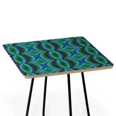 Megan Galante Futuristic Ogee Side Square Table - Deny Designs
