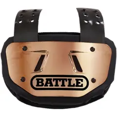 Battle Sports Chrome Protective Football Back Plate - Gold/Black