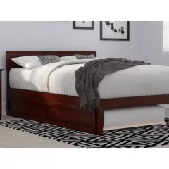 Twin XL Trundle Bed Walnut - AFI