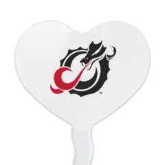 Minnesota State University Moorhead Primary Logo Heart Love Cupcake Picks Toppers Decoration Set of 6