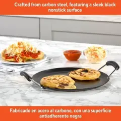 IMUSA 11" Round Carbon Steel Nonstick Comal - Black: Tortilla Griddle, Gas & Electric Compatible, Hand Wash