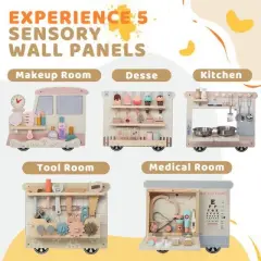 Karl Home 10-In-1 Sensory Toys Train Activity Wall Busy Board Panels