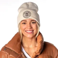 Schitt's Creek Rose Apothecary Handcrafted With Care Beanie Skull Cap Hat Off-White