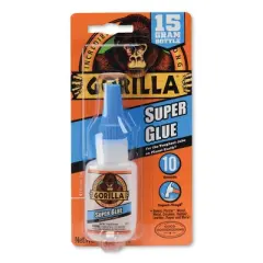 Gorilla Super Glue, Dries Clear - Case of 4 - 0.53 oz