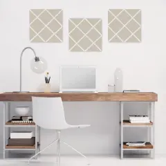 Sweet Jojo Designs Boy or Girl Gender Neutral Unisex Fabric Photo Memo Board Botanical Leaf Linen Taupe and Ivory