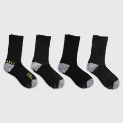 Hanes Premium Men's Performance Filament Crew Socks 4pk - 6-12