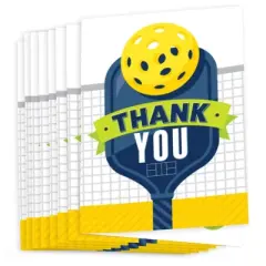 Big Dot of Happiness Let&rsquo;s Rally - Pickleball - Birthday or Retirement Party Thank You Cards (8 count)