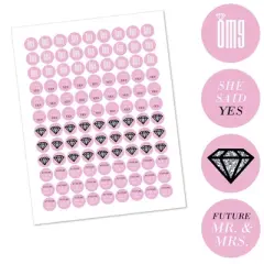 Big Dot of Happiness Omg, You're Getting Married - Engagement Party Round Candy Sticker Favors - Labels Fits Chocolate Candy (1 Sheet of 108)
