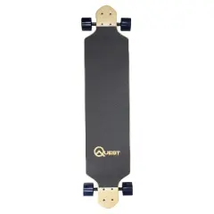 Quest "California Native" Laser Etched Graphics 41" Downhill Style Longboard Skateboard - Natural Wood