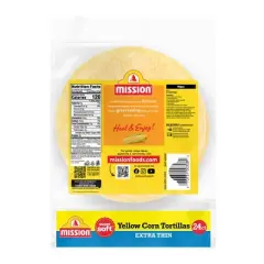 Mission Super Soft Extra Thin Yellow Corn Tortillas - 5.6oz/24ct