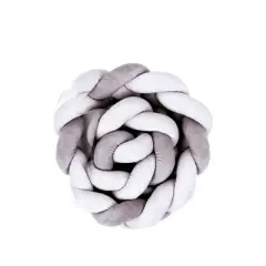 SARO Braided Crib Bumper &ndash; 90.5&rdquo; Baby Crib Rail Guard, Soft Knotted Cushion Liner & Nursery Decor, Protective Braided Pillow for Infants & Toddlers