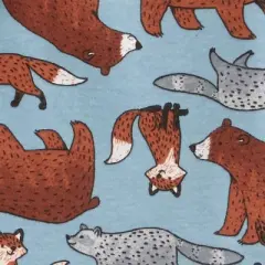 Carter's Just One You&reg; Toddler Boys' Bears and Woodland Short Sleeve Pajama Set - Cream/Blue