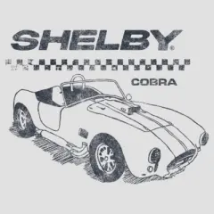 Women's Shelby Cobra Sports Car Sketch Racerback Tank Top