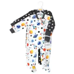 Hudson Baby Infant Boy Plush Sleep and Play, Space Adventure