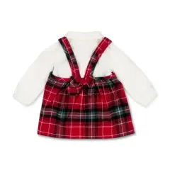 Hope & Henry Layette Baby Girl Long Sleeve Bodysuit and Jumper Set, Infant