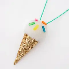 Meri Meri Ice Cream Pompom Necklace (Pack of 1)