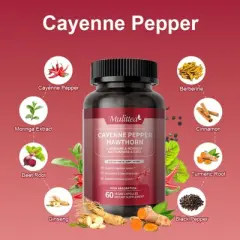 Mulittea Cayenne Pepper 500mg | 60 Capsules