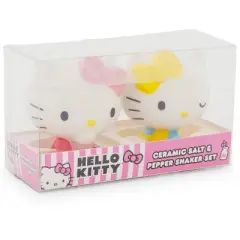 Silver Buffalo Sanrio Hello Kitty and Mimmy Ceramic Salt and Pepper Shaker Set