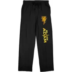 Bolt Black Adam Logo Men's Black Sleep Pajama Pants