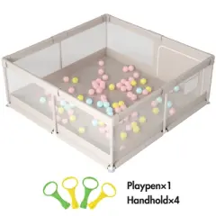 Fodoss 59x59in Baby Playpen &ndash; Safe and Durable Activity Fence for Babies and Toddlers, Indoor & Outdoor Use, Perfect for Playtime and Learning