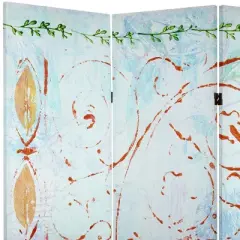 5 ft. Tall Winter's Peace Canvas Room Divider - Oriental Furniture