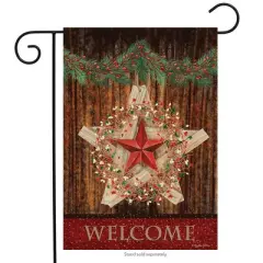 Briarwood Lane Christmas Garden Flag 12x18 For Outdoor Holiday Barnstar Berries For Christmas Garden Flag Flags For Outside