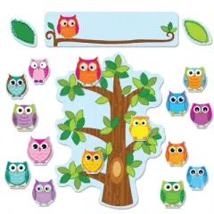 Carson Dellosa Education Colorful Owls Behavior Bulletin Board Set