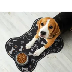 Unique Bargains Super-Absorbent Pet Feeding Mat 1 Pc