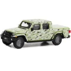 2022 Jeep Gladiator Pickup Truck "U.S. Army" Military-Spec Camouflage "Battalion 64" 1/64 Diecast Model Car by Greenlight