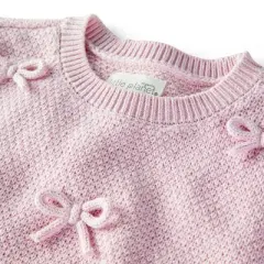 Little Planet By Carter's Organic Baby Girls' 2pc Bow Sweater Set - Pink
