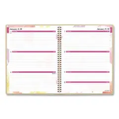 Watercolors Weekly/Monthly Planner, Butterflies Artwork, 11 x 8.5, Multicolor Cover, 12-Month (Jan to Dec): 2026