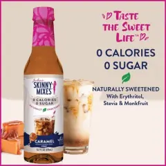 Jordan's Skinny Mixes Naturally Sweetened Sugar Free Caramel Coffee Flavoring Syrup - 12.7 fl oz