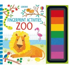 Fingerprint Activities Zoo - by  Fiona Watt (Spiral Bound)