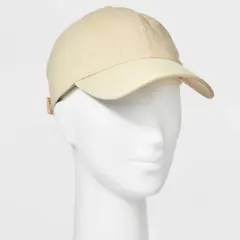 Women's Cotton Backless Baseball Hat - A New Day&trade; Off-White: Midweight Fabric, Ponytail Opening, Snap Closure