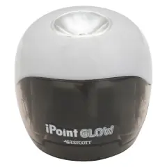 Westcott iPoint Glow Color-Changing Battery Pencil Sharpener - School & Classroom Supplies for Kids