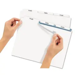 Avery Print & Apply Clear Label Unpunched Dividers 3-Tab Ltr 25 Sets 11442