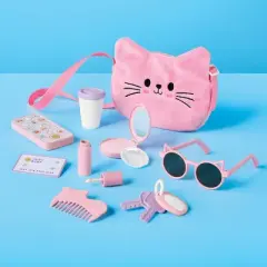 Purse Play Set - Gigglescape&trade;: Fits 14-Inch Dolls, Includes Comb, Lotion, Toy Keys, Sunglasses, and Cell Phone
