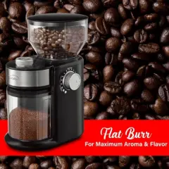 Brentwood 8 Ounce Automatic Burr Coffee Bean Grinder Mill in Black
