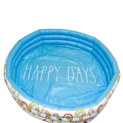 CocoNut Float Rae Dunn 54" Mini/Kiddie Pool - Rainbow Pattern - HAPPY DAYS