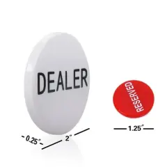 GSE Casino Texas Hold'em Poker Dealer, Little Blind, Big Blind, Missed Blind, Kill, Reserved Buttons