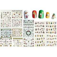 Wrapables Christmas Water Slide Nail Art Decals Water Transfer Nail Decals (44 Sheets/Over 800 Decals)