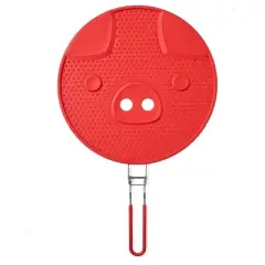 Talisman Designs Silicone Bacon Grease Splatter Guard, 13 inch, Red