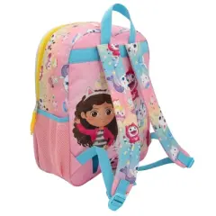 Gabbys Dollhouse 16 Backpack, Girls Iridescent Rainbow School Bag With Floating Confetti, Pink