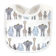 Hudson Baby Infant Boy Cotton Bibs 5pk, Royal Safari, One Size
