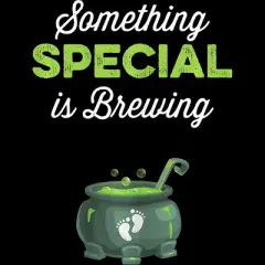 Junior's Design By Humans Halloween Pregnancy Shirt Mom To Be Something Is Brewing By VitMon T-Shirt