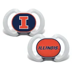 BabyFanatic Officially Licensed Unisex Pacifier 2-Pack - NCAA Illinois Fighting Illini