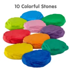 NATIONAL GEOGRAPHIC 10 Colorful Foam Stepping & Balance Stones for Kids & Toddlers